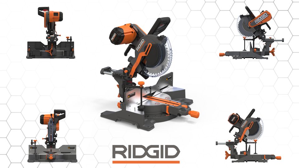 Miter saw — multi-view