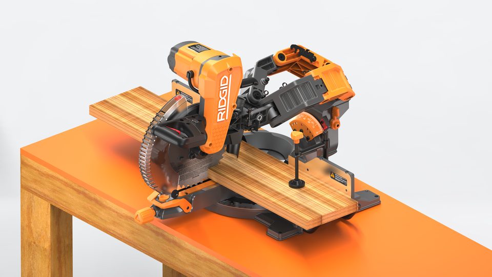 Miter saw — KeyShot render