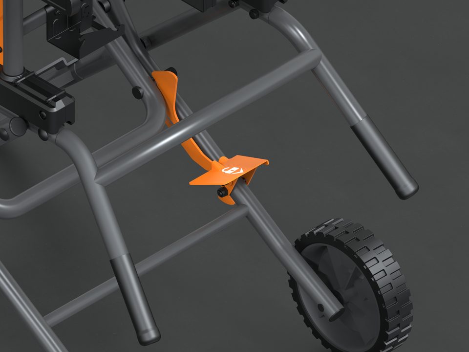 Stand — pedal and wheel detail