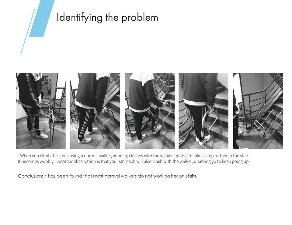 Identifying the problem — a standard walker on stairs