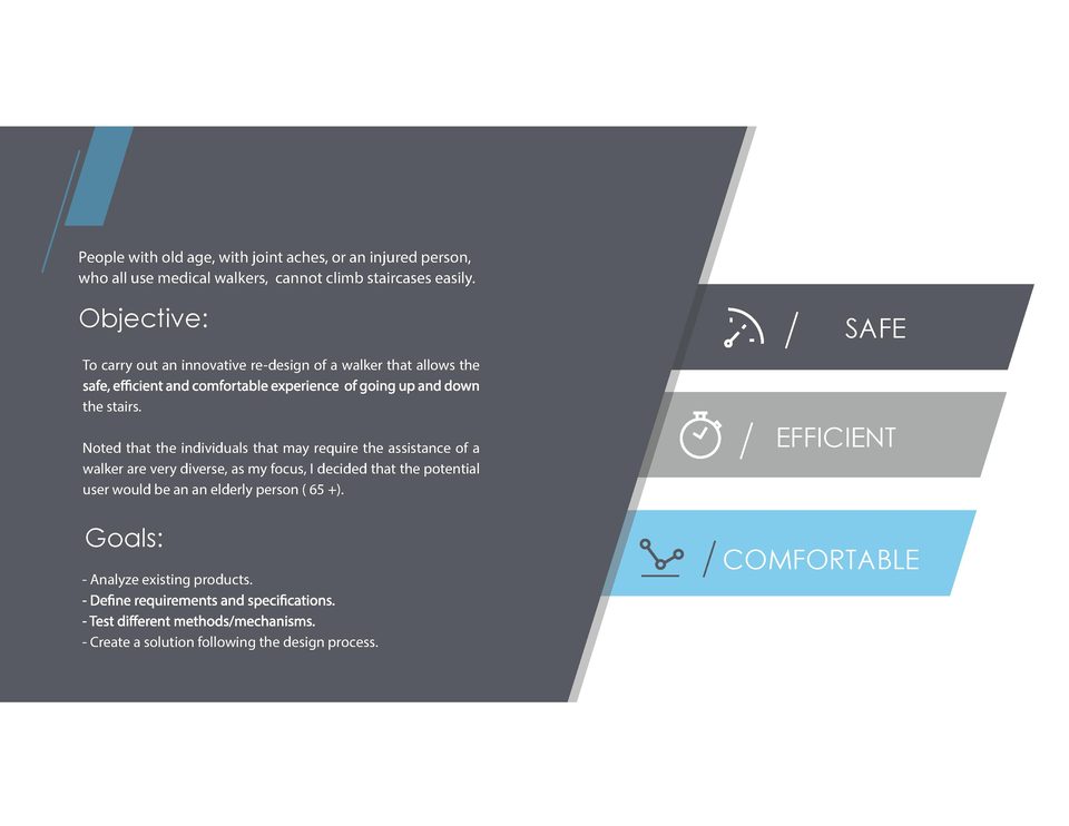 Objective and goals — safe, efficient, comfortable